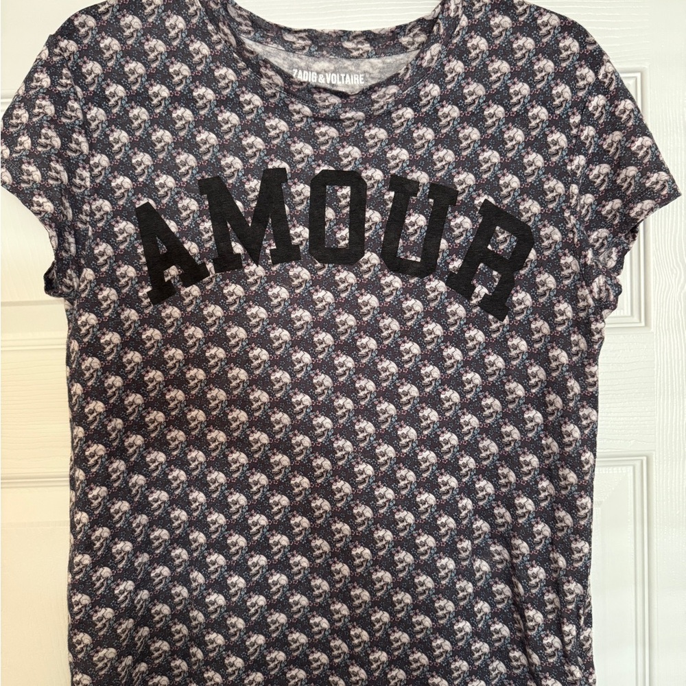 Zadig & Voltaire Skull Pattern Tee